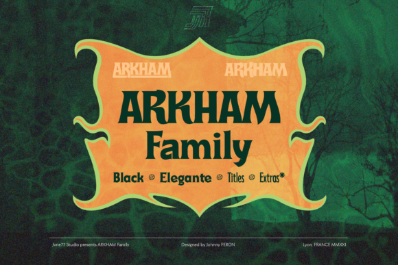 Arkham Display Font for Editorial Design