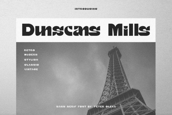 Dunscans Mills: The Bold Retro Display Font for Handmade Brands