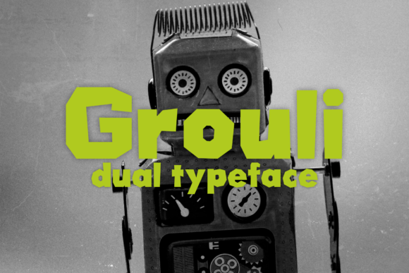 Grouli Dual Typeface: The Bold Font for Handmade Crafts